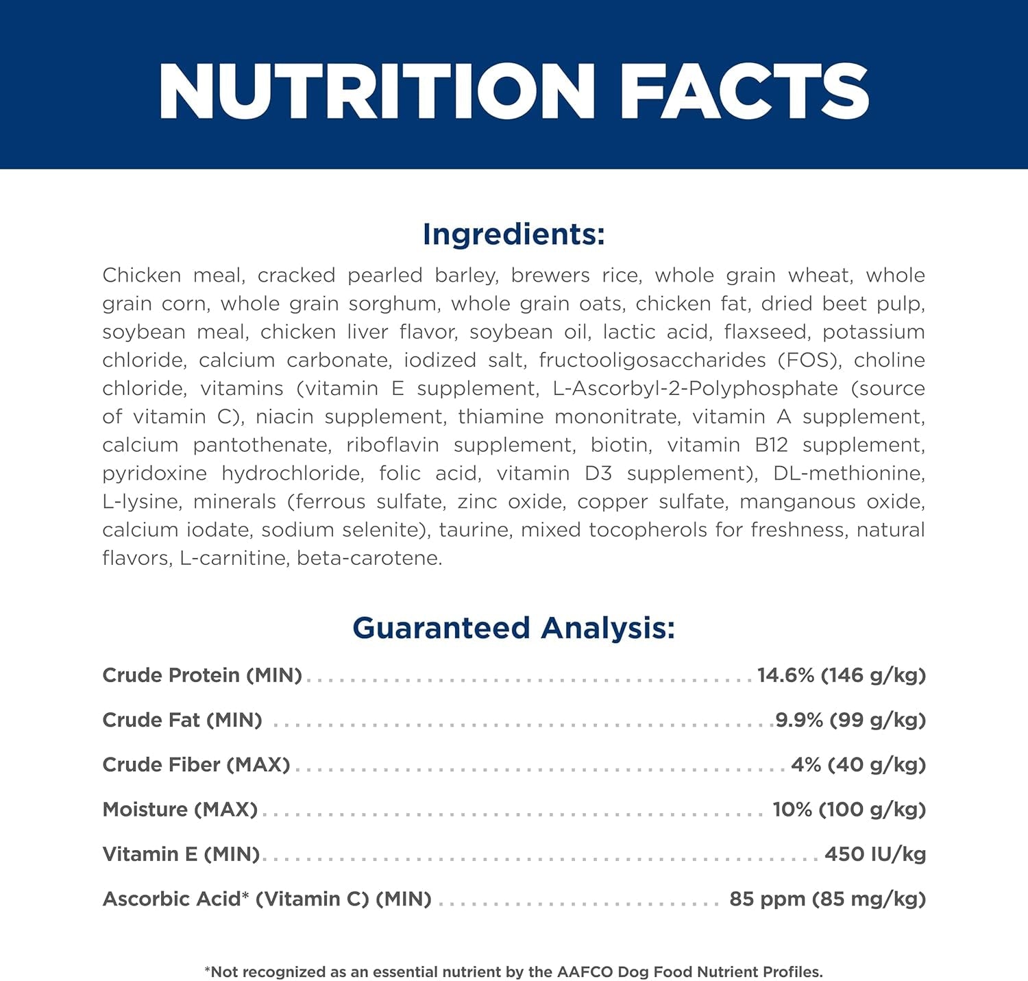 Adult 7+, Senior Adult 7+ Premium Nutrition, Dry Dog Food, Chicken, Brown Rice, & Barley, 15 Lb Bag