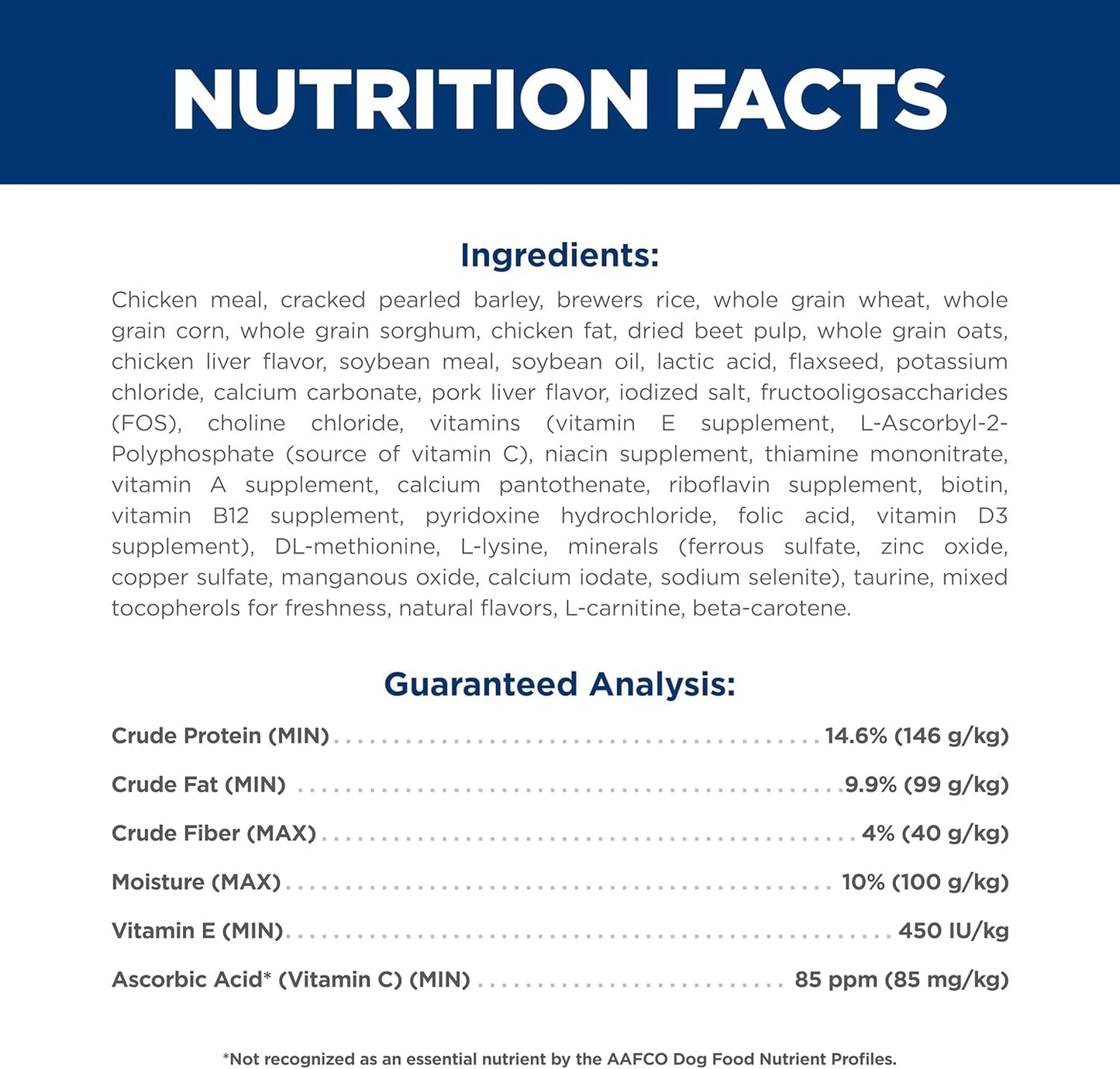 Adult 7+, Senior Adult 7+ Premium Nutrition, Small Kibble, Dry Dog Food, Chicken, Brown Rice, & Barley, 15 Lb Bag