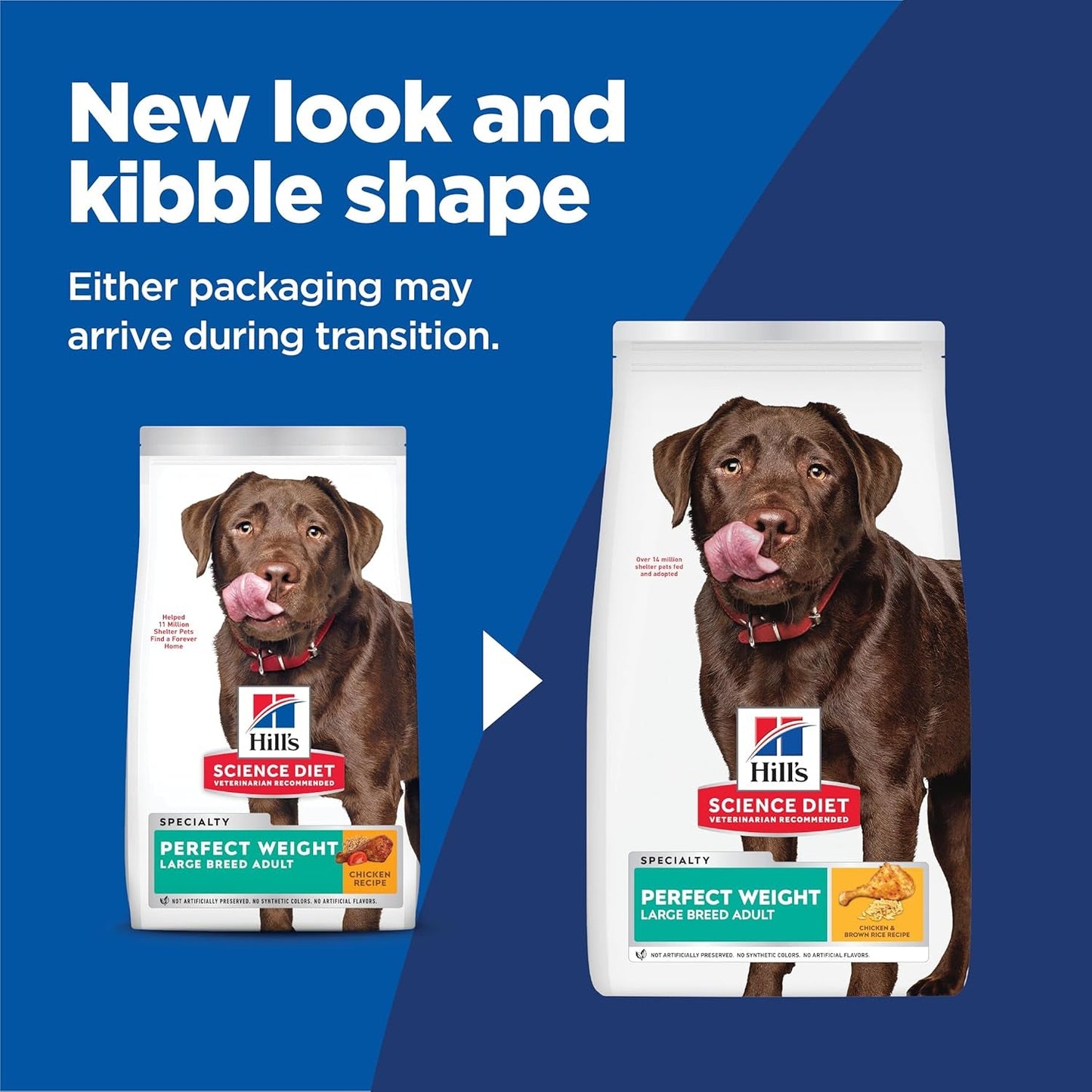 Perfect Weight Large Breed Adult Dry Dog Food 1-5, Quality Protein for Weight Management Support, Chicken Recipe, 25 Lb. Bag