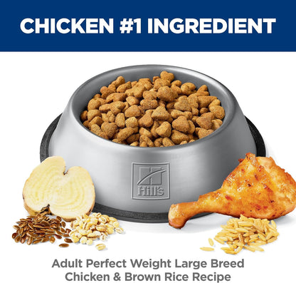 Perfect Weight Large Breed Adult Dry Dog Food 1-5, Quality Protein for Weight Management Support, Chicken Recipe, 25 Lb. Bag