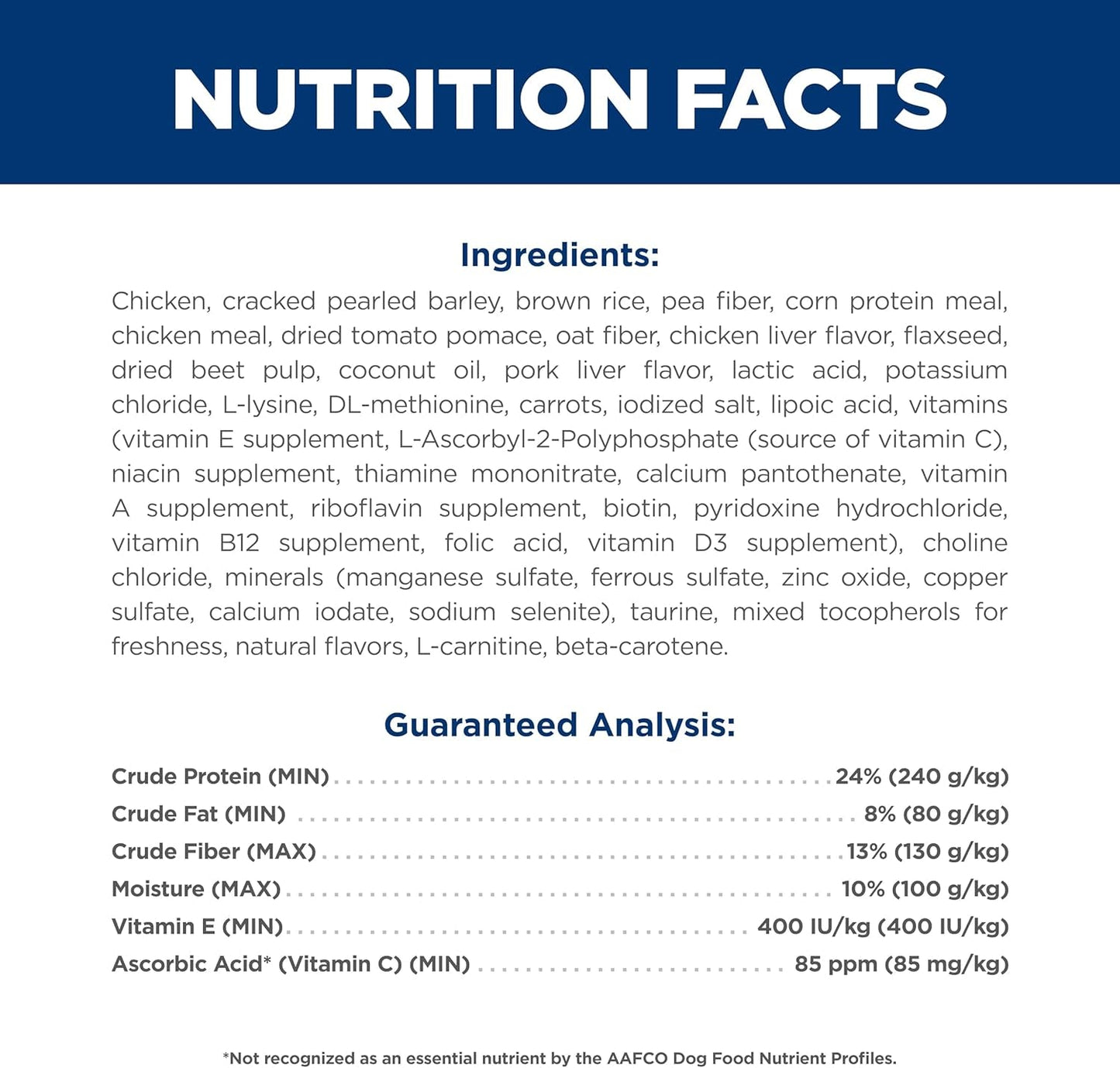 Perfect Weight Large Breed Adult Dry Dog Food 1-5, Quality Protein for Weight Management Support, Chicken Recipe, 25 Lb. Bag