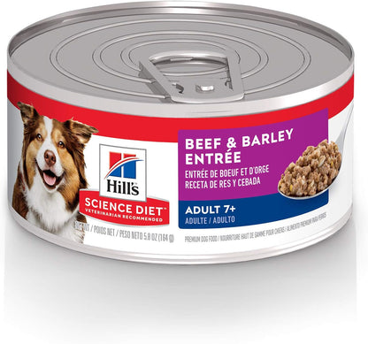 Adult 7+, Senior Adult 7+ Premium Nutrition, Wet Dog Food, Variety Pack: Chicken & Barley; Beef & Barley Loaf, 13 Oz Can Variety Pack, Case of 12