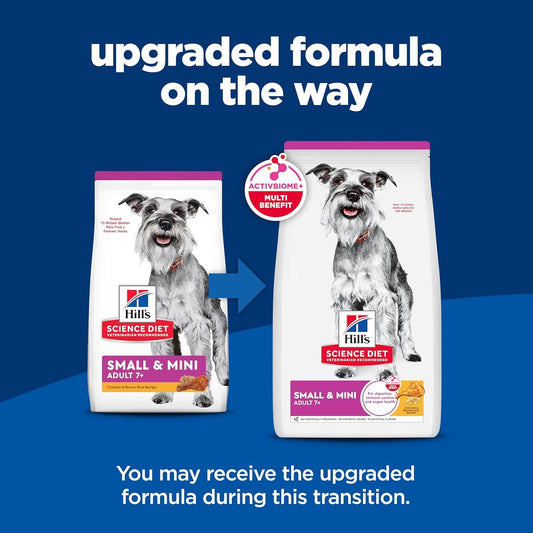 Small & Mini, Senior Adult 7+, Small & Mini Breeds Senior Premium Nutrition, Dry Dog Food, Chicken, Brown Rice, & Barley, 15.5 Lb Bag