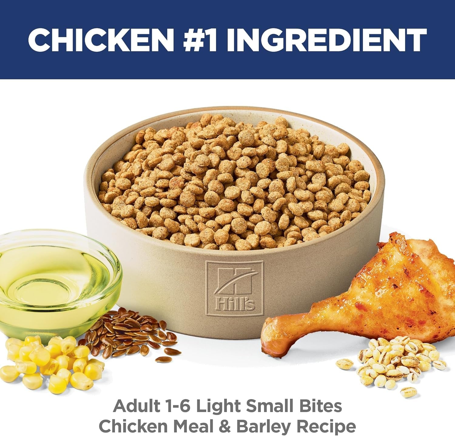 Light , Adult 1-6, Weight Management Support, Small Kibble, Dry Dog Food, Chicken & Barley, 5 Lb Bag