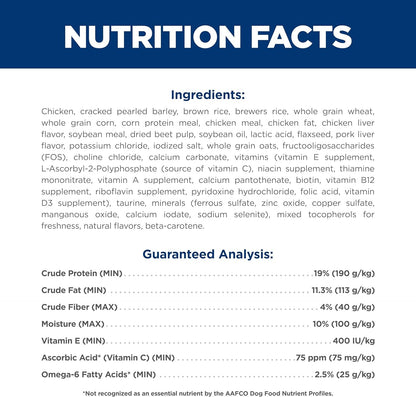 Adult 1-6, Adult 1-6 Premium Nutrition, Dry Dog Food, Chicken & Barley, 5 Lb Bag