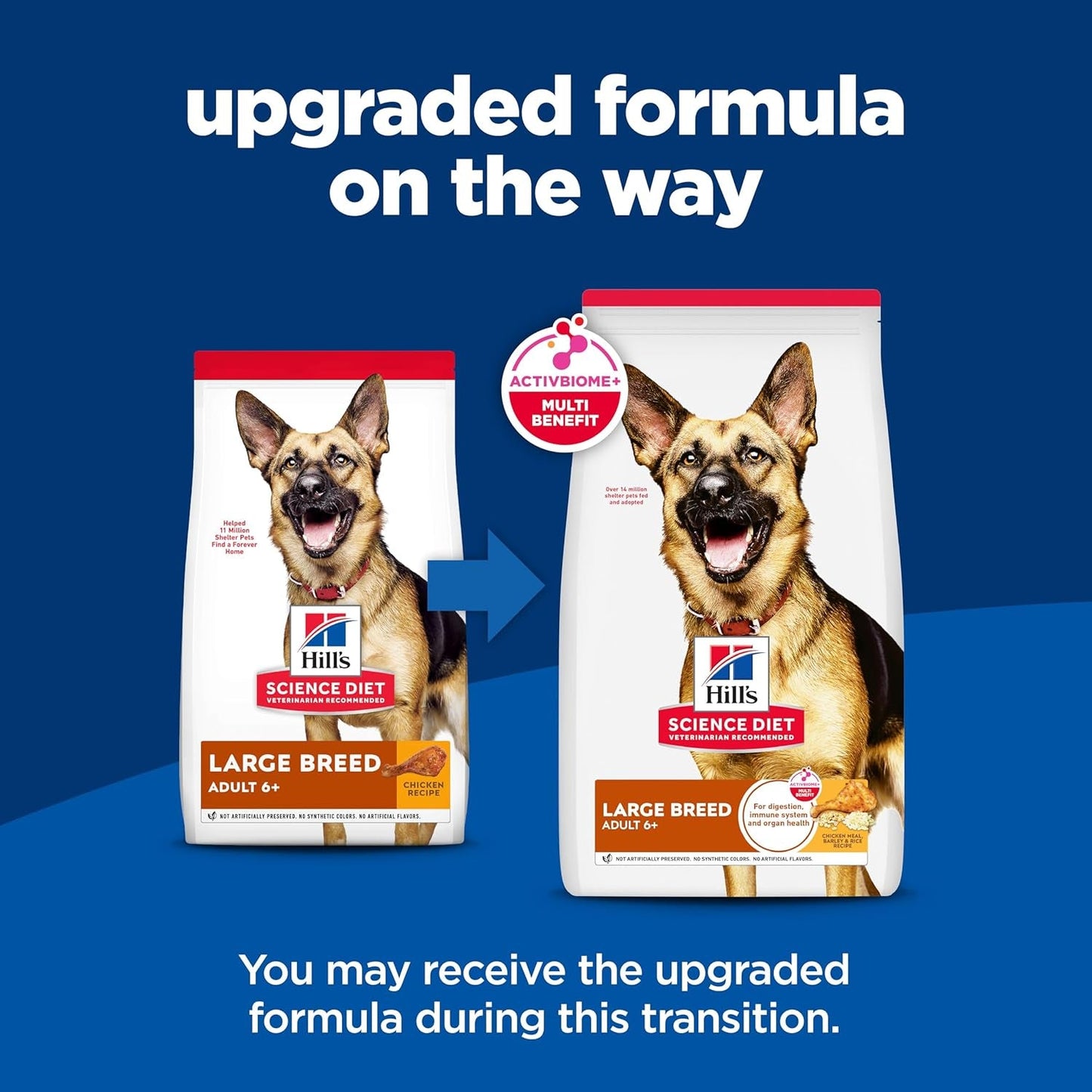 Large Breed Senior Dry Dog Food Adult 6+, Quality Protein for Joint Support & Lean Muscles, Chicken Recipe, 15 Lb. Bag