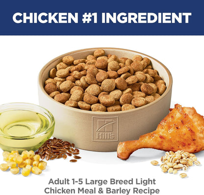 Large Breed Light Adult Dry Dog Food 1-5, Quality Protein for Weight Management Support, Chicken & Barley, 30 Lb. Bag