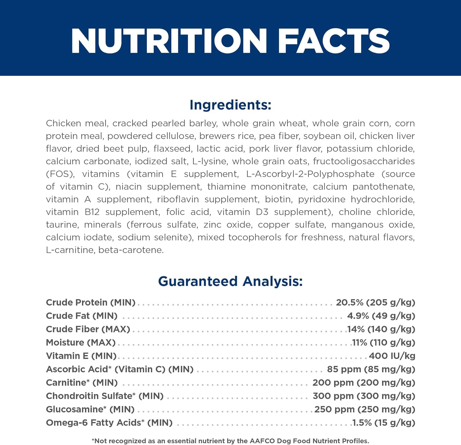 Large Breed Light Adult Dry Dog Food 1-5, Quality Protein for Weight Management Support, Chicken & Barley, 30 Lb. Bag