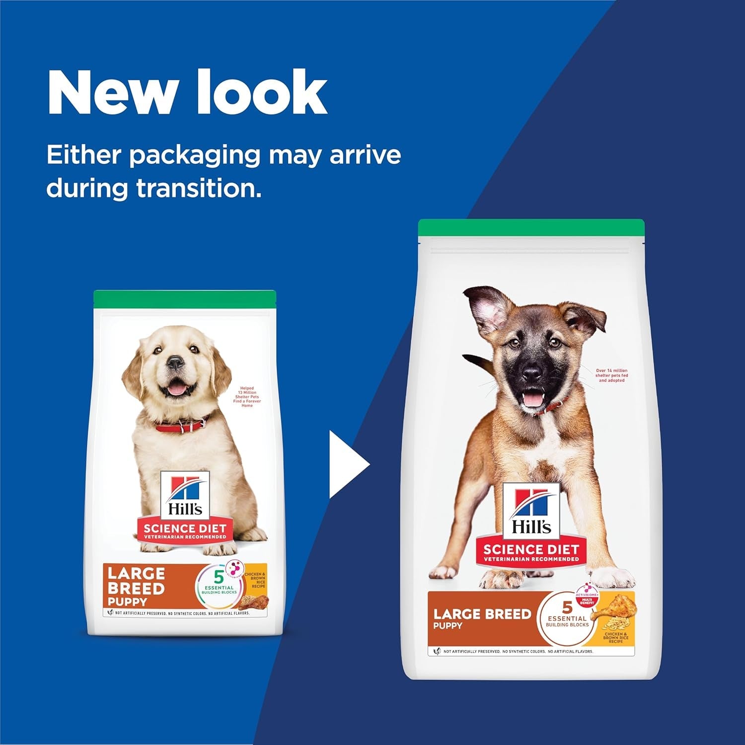 Large Breed Puppy Food, DHA to Support Healthy Development, Chicken & Brown Rice Dry Dog Food, 15.5 Lb. Bag