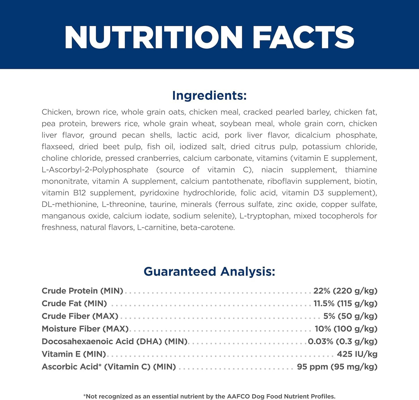 Large Breed Puppy Food, DHA to Support Healthy Development, Chicken & Brown Rice Dry Dog Food, 15.5 Lb. Bag