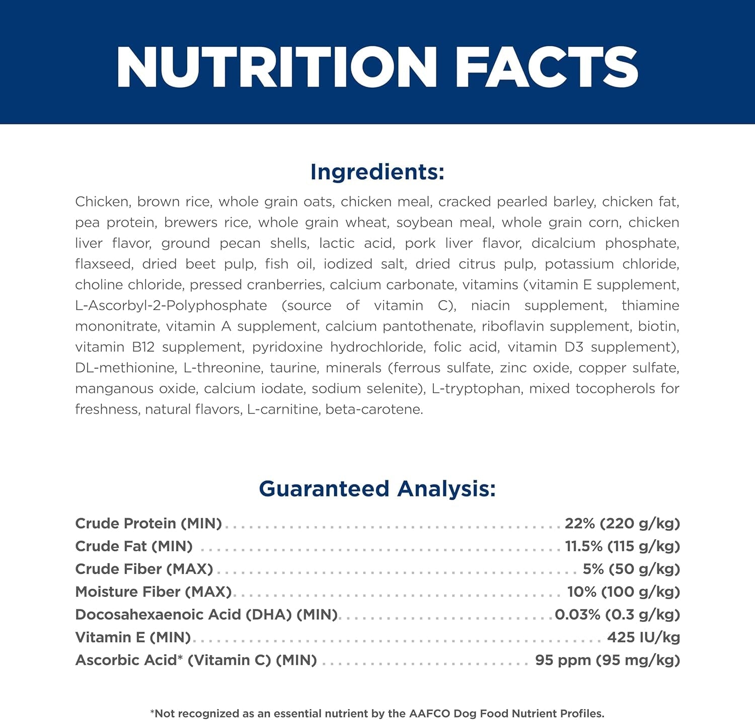 Large Breed Puppy Food, DHA to Support Healthy Development, Chicken & Brown Rice Dry Dog Food, 15.5 Lb. Bag