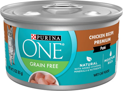 High Protein, Grain Free Pate Wet Cat Food Variety Pack, Grain Free Formula - (Pack of 24) 3 Oz. Cans