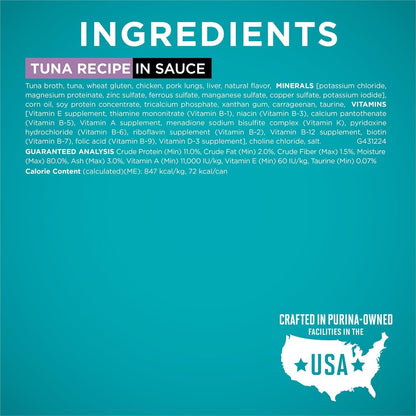 Natural, High Protein Cat Food Variety Pack, Turkey, Chicken and Tuna Recipes - (2 Packs of 12) 3 Oz. Cans