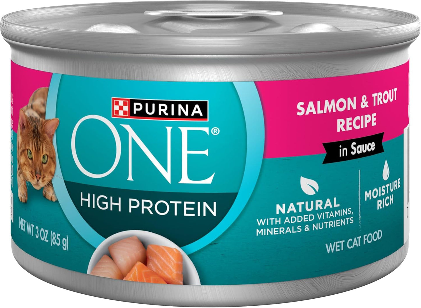 Natural, High Protein Cat Food Variety Pack, Turkey, Chicken and Tuna Recipes - (2 Packs of 12) 3 Oz. Cans