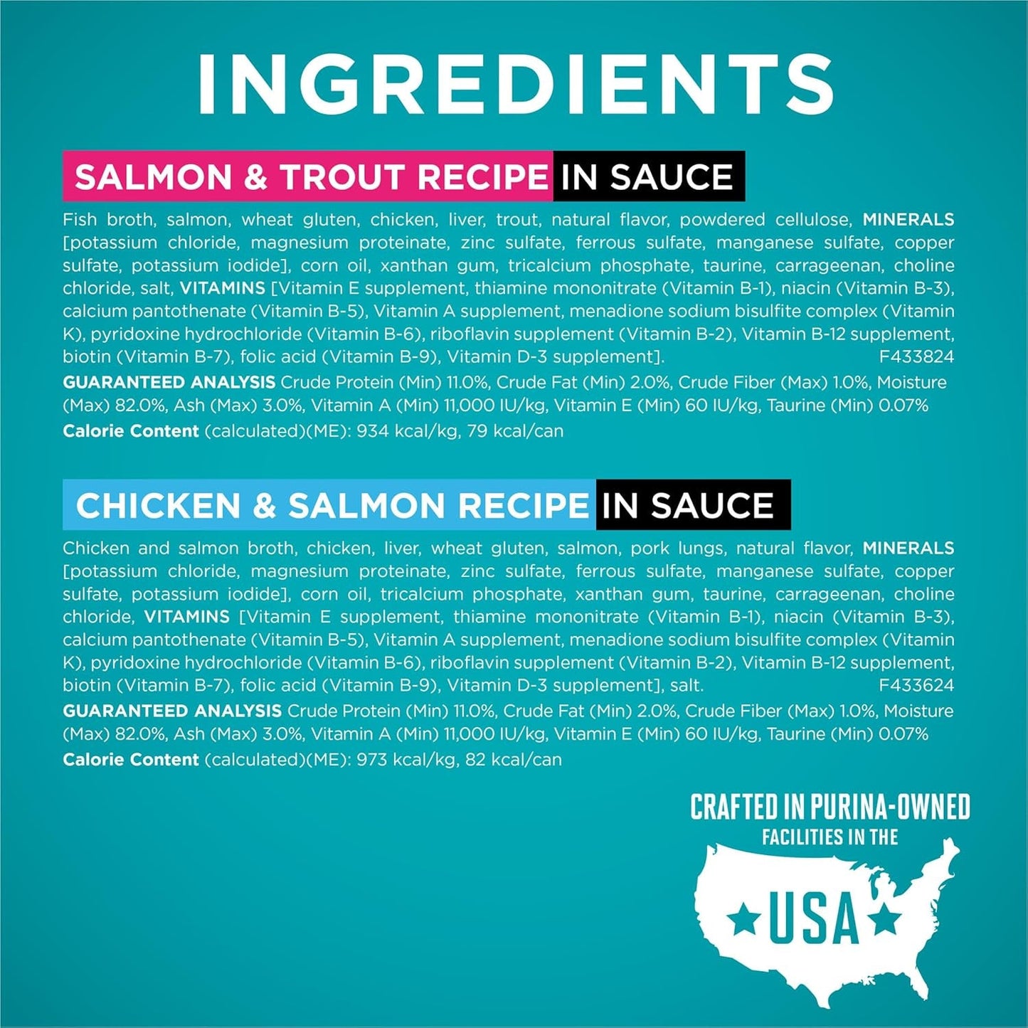 Natural, High Protein Cat Food Variety Pack, Chicken, Tuna, Salmon and Trout Recipes - (Pack of 24) 3 Oz. Cans