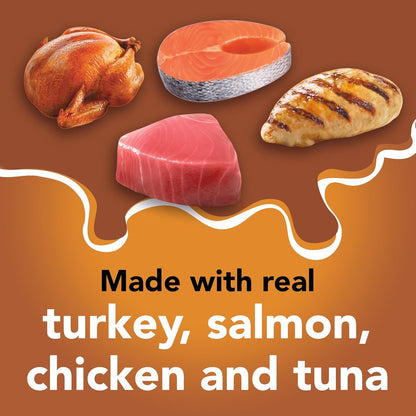 Purina  Pate Wet Cat Food Variety Pack, Extra Gravy Pate Chicken, Turkey, Salmon & Tuna - (24) 5.5 Oz. Cans