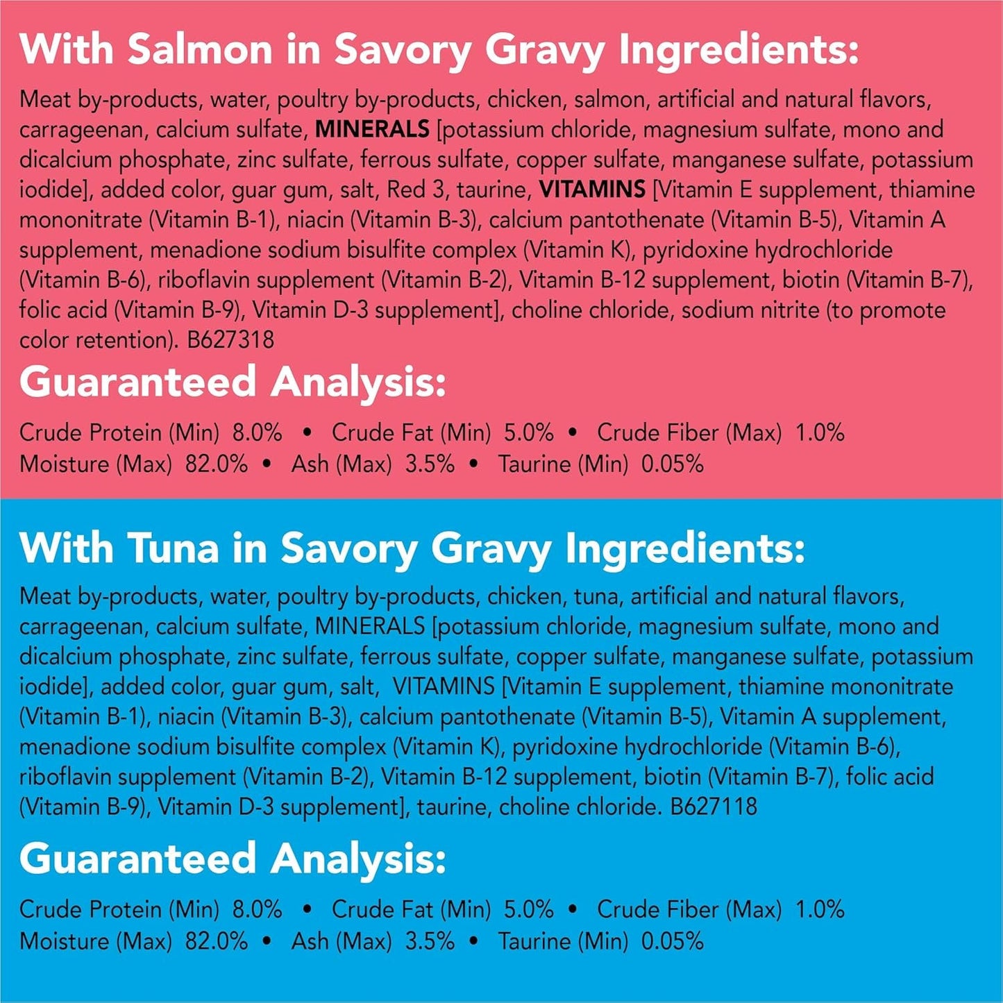 Purina  Pate Wet Cat Food Variety Pack, Extra Gravy Pate Chicken, Turkey, Salmon & Tuna - (24) 5.5 Oz. Cans