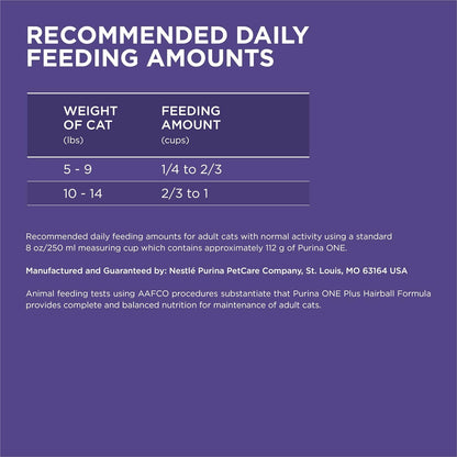 Natural Cat Food for Hairball Control, +PLUS Hairball Formula - 16 Lb. Bag