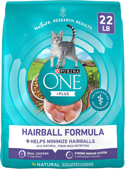 Natural Cat Food for Hairball Control, +PLUS Hairball Formula - 16 Lb. Bag