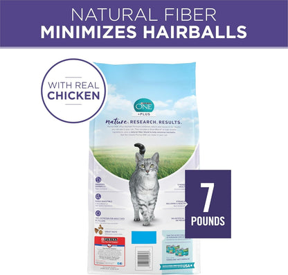 Natural Cat Food for Hairball Control, +PLUS Hairball Formula - 7 Lb. Bag