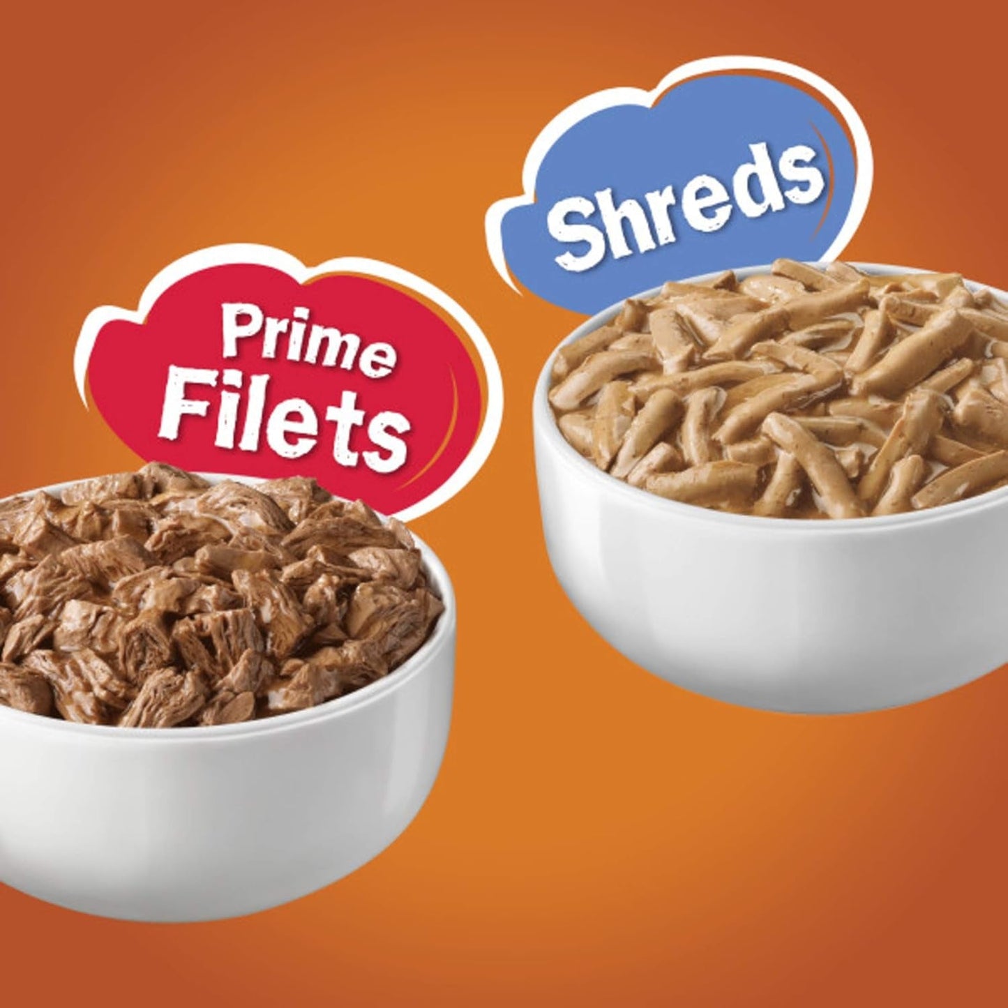 Purina  Gravy Wet Cat Food Variety Pack, Prime Filets & Shreds Turkey & Chicken Favorites - (40) 5.5 Oz. Cans