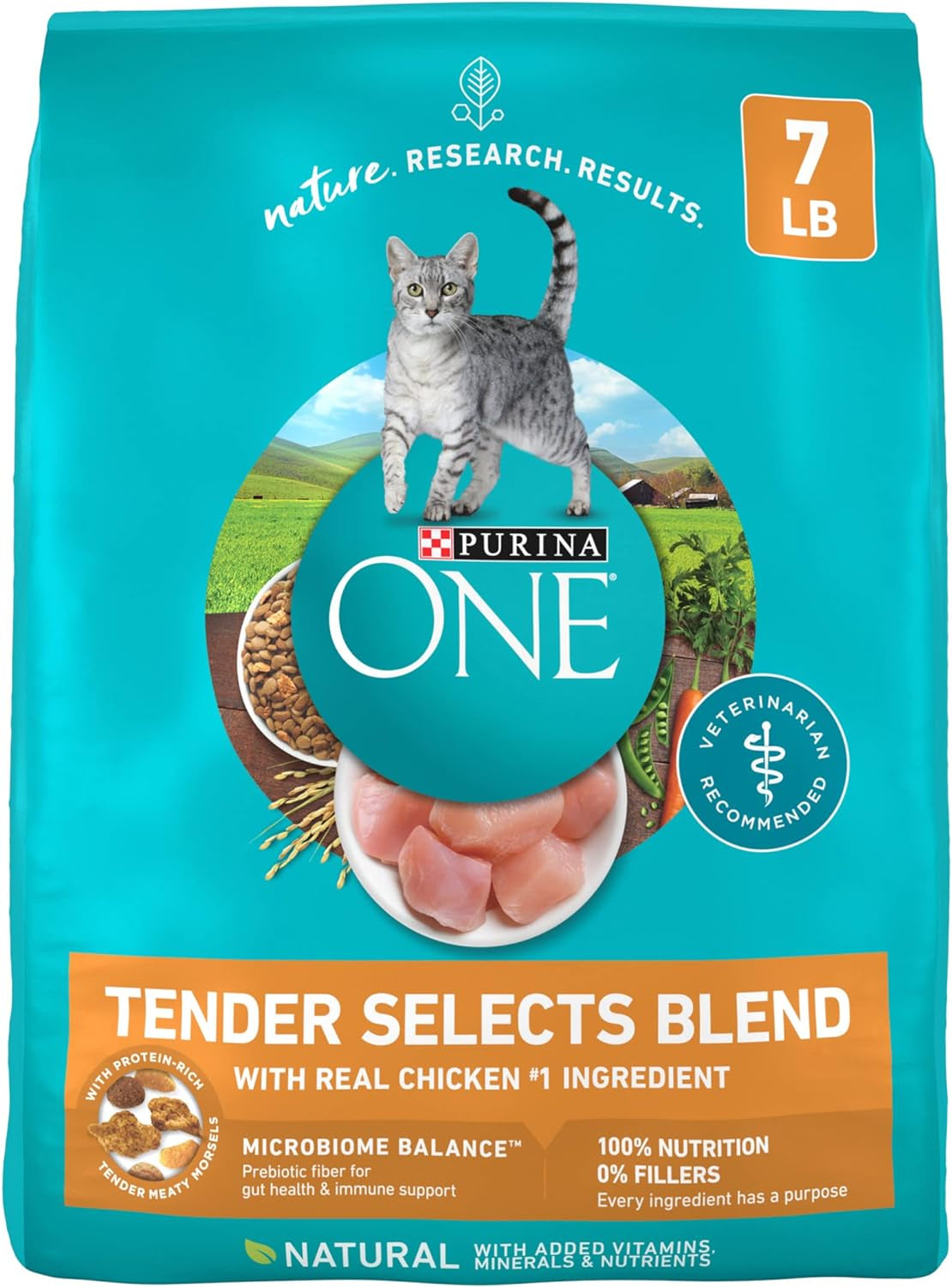 Natural Dry Cat Food, Tender Selects Blend with Real Chicken - 7 Lb. Bag