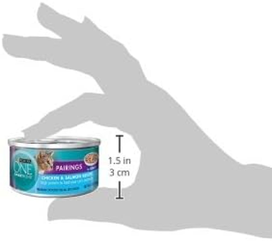 Natural, High Protein Cat Food, Chicken and Salmon Recipe in Sauce - (Pack of 24) 3 Oz. Pull-Top Cans