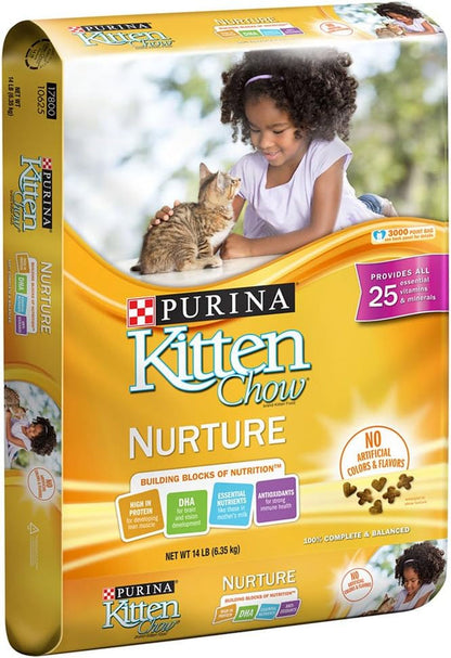 Kitten Chow Dry Kitten Food, Nurture, 3.15 Pound Bag Cat Chow