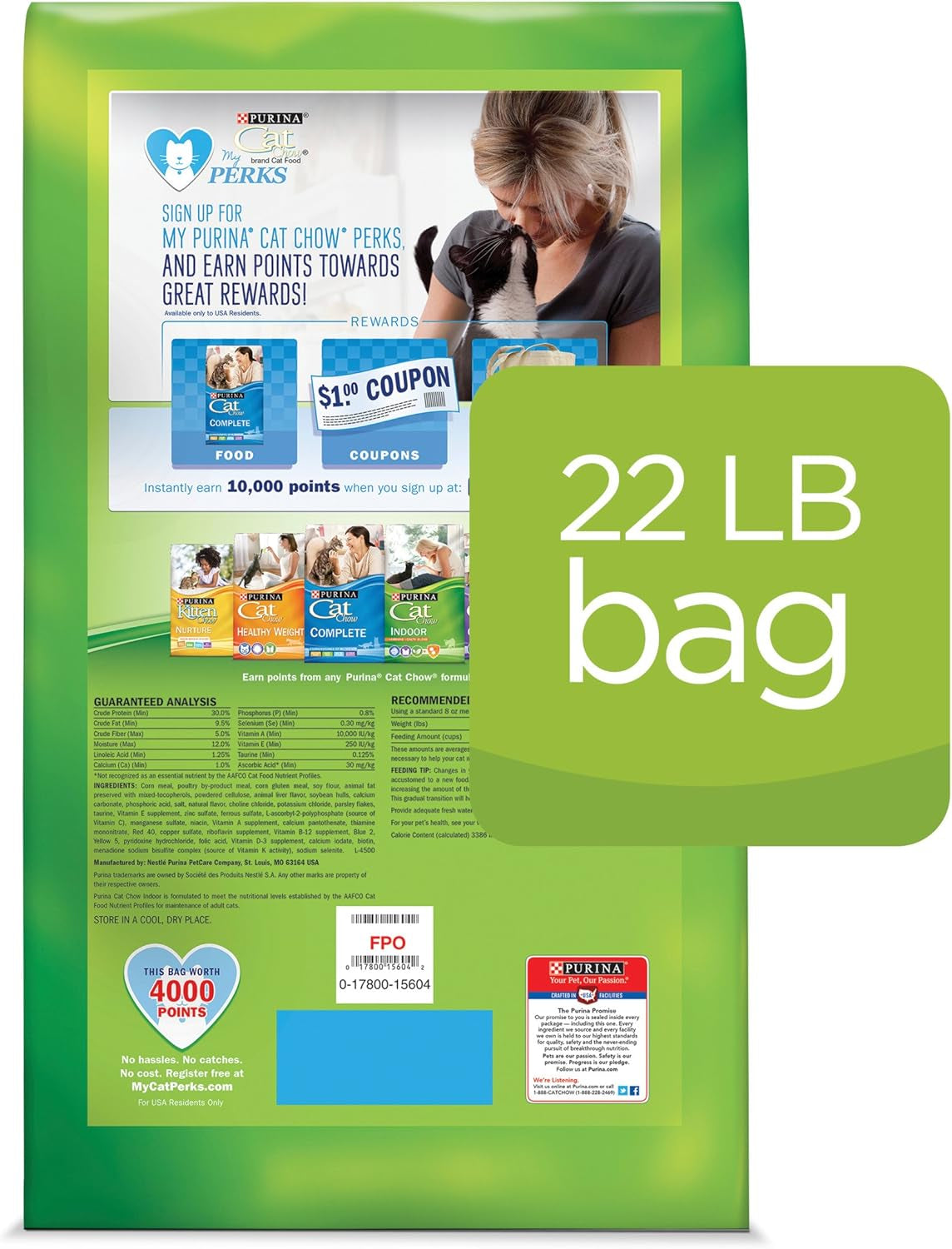 Hairball, Healthy Weight, Indoor Dry Cat Food, Indoor - 22 Lb. Bag