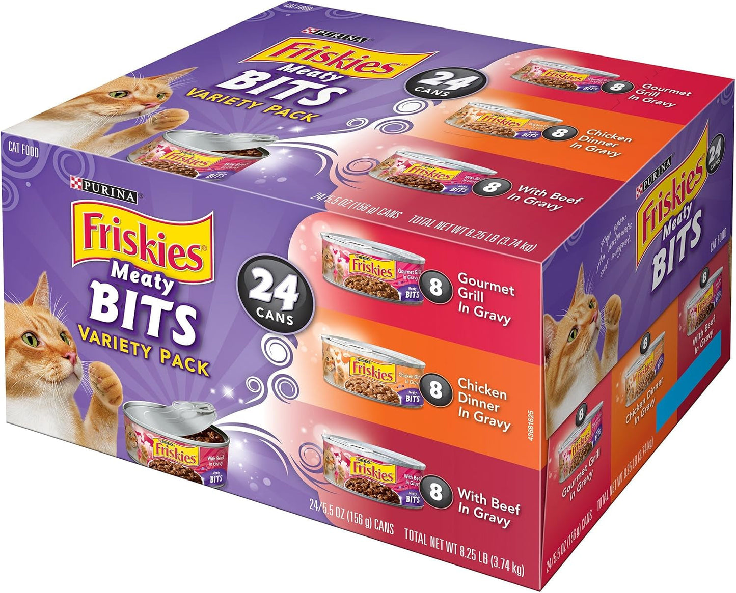 Wet Cat Food, Meaty Bitsvariety Pack, (24) 5.5 Oz Cans