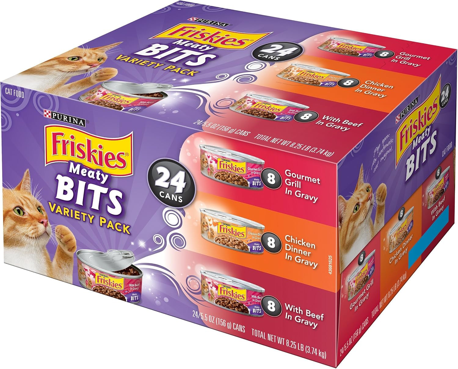 Wet Cat Food, Meaty Bitsvariety Pack, (24) 5.5 Oz Cans