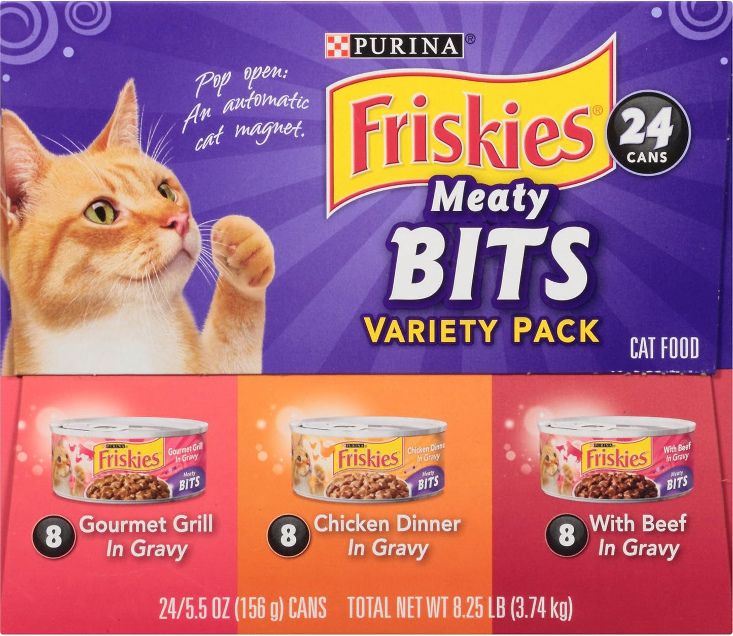 Wet Cat Food, Meaty Bitsvariety Pack, (24) 5.5 Oz Cans