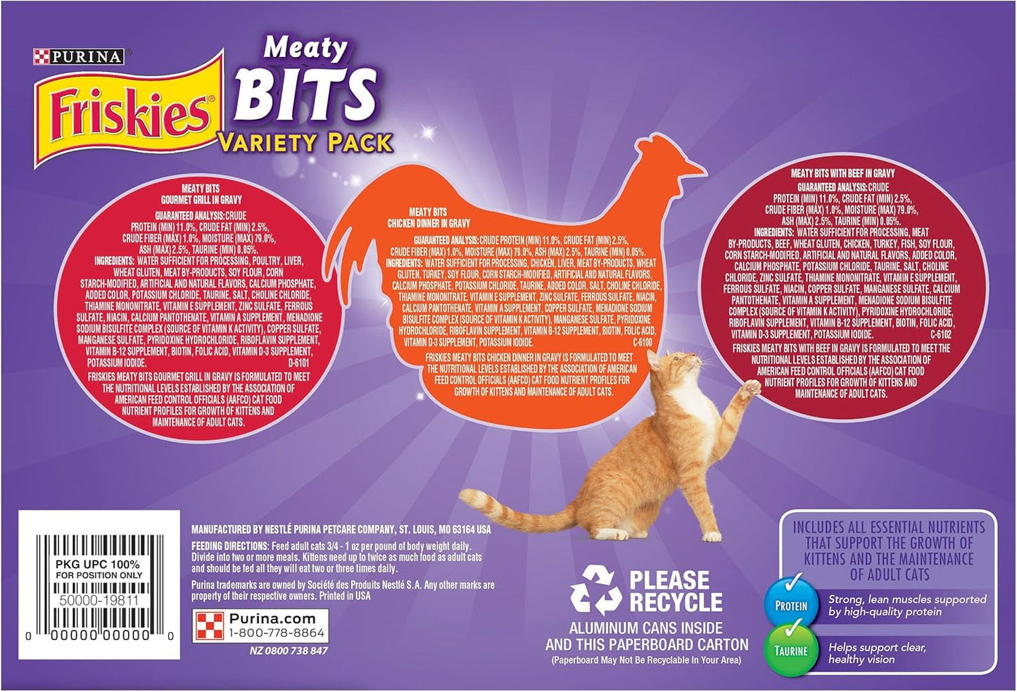 Wet Cat Food, Meaty Bitsvariety Pack, (24) 5.5 Oz Cans