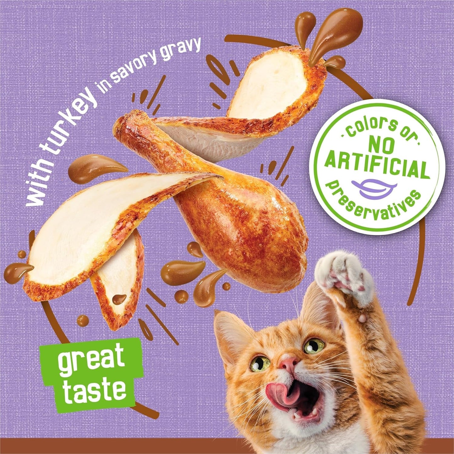 Purina  Wet Cat Food Pate with Turkey in Savory Gravy - Extra Gravy (Pack of 24) 5.5 Oz. Cans