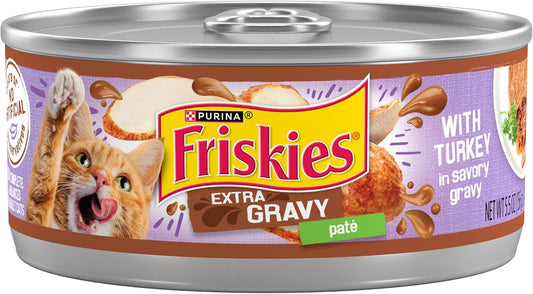 Purina  Wet Cat Food Pate with Turkey in Savory Gravy - Extra Gravy (Pack of 24) 5.5 Oz. Cans