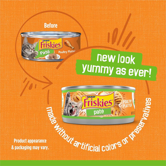 Purina  Wet Cat Food Pate, Poultry Platter - (Pack of 24) 5.5 Oz. Cans