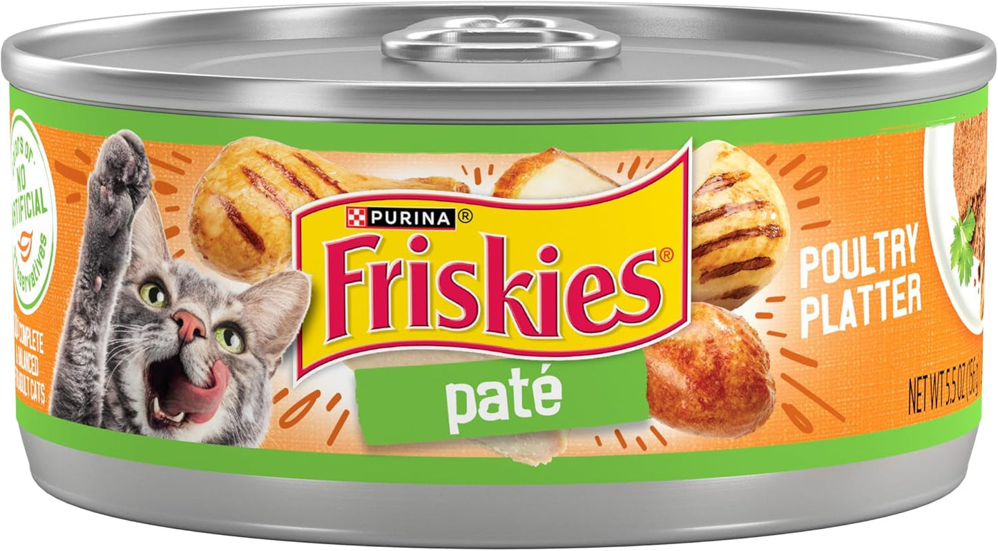 Purina  Wet Cat Food Pate, Poultry Platter - (Pack of 24) 5.5 Oz. Cans