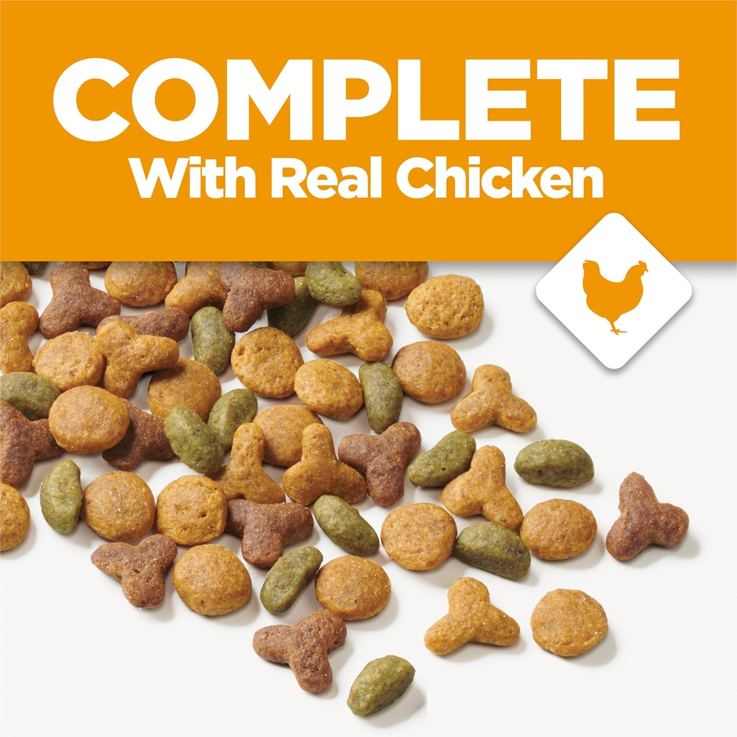 Complete High Protein Dry Cat Food with Real Chicken - (Pack of 4) 3.15 Lb. Bags