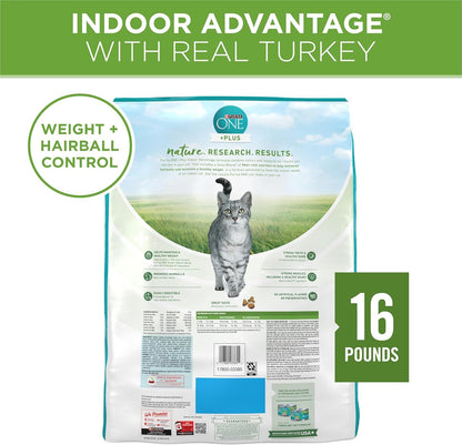 Natural, Low Fat, Weight Control, Indoor Dry Cat Food, +Plus Indoor Advantage - 16 Lb. Bag