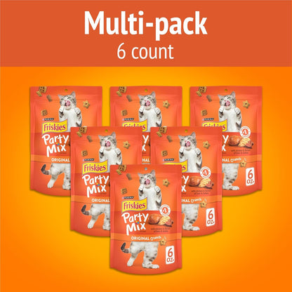 Purina  Cat Treats, Party Mix Original Crunch - (Pack of 6) 6 Oz. Pouches