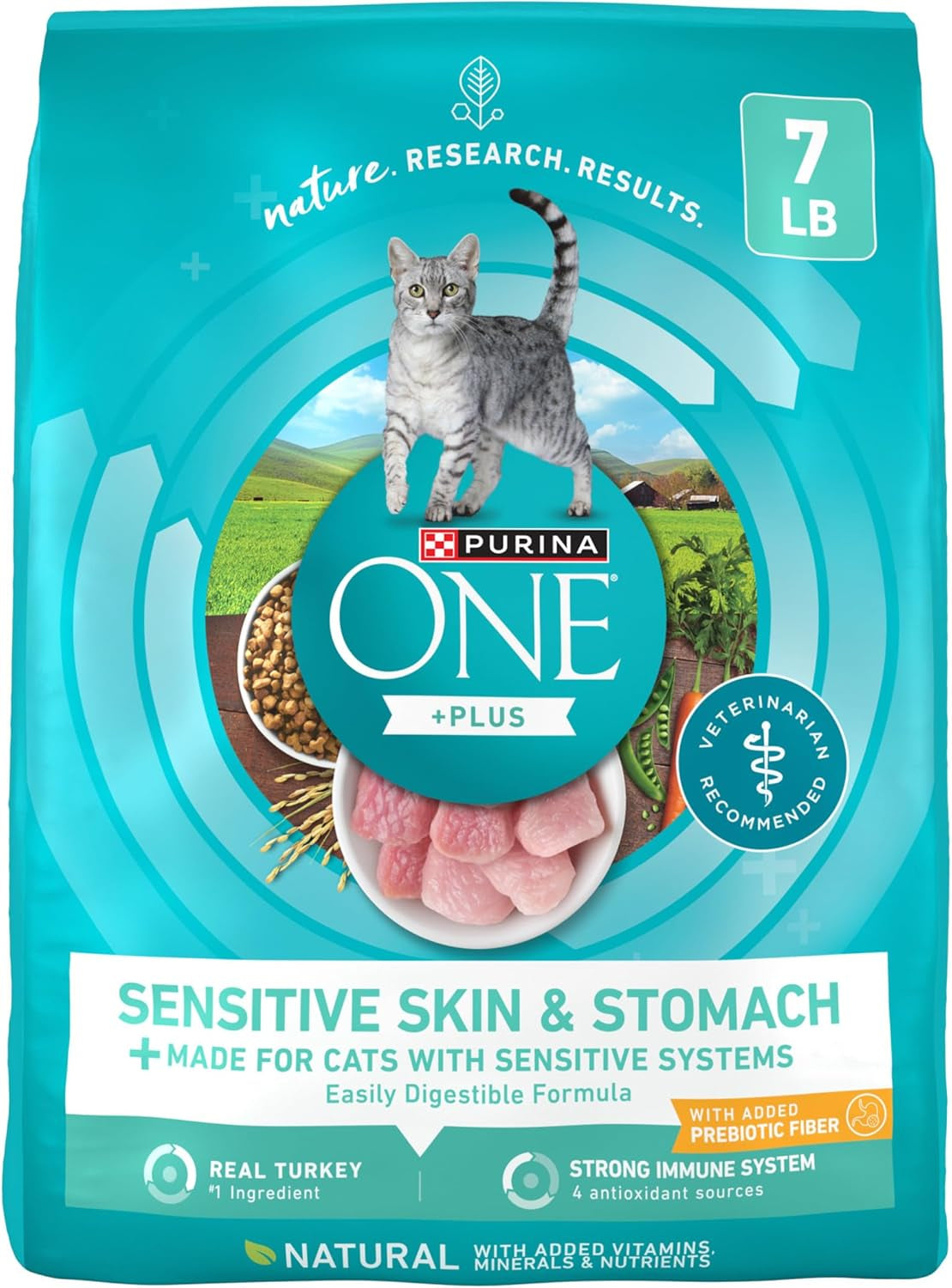 Sensitive Stomach, Sensitive Skin, Natural Dry Cat Food, +Plus Sensitive Skin and Stomach Formula - 7 Lb. Bag