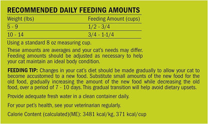 Naturals Dry Cat Food, Indoor with Real Chicken & Turkey, 3.15 Lb Bag