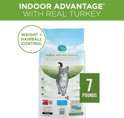 Natural, Low Fat, Weight Control, Indoor Dry Cat Food, +Plus Indoor Advantage - 7 Lb. Bag