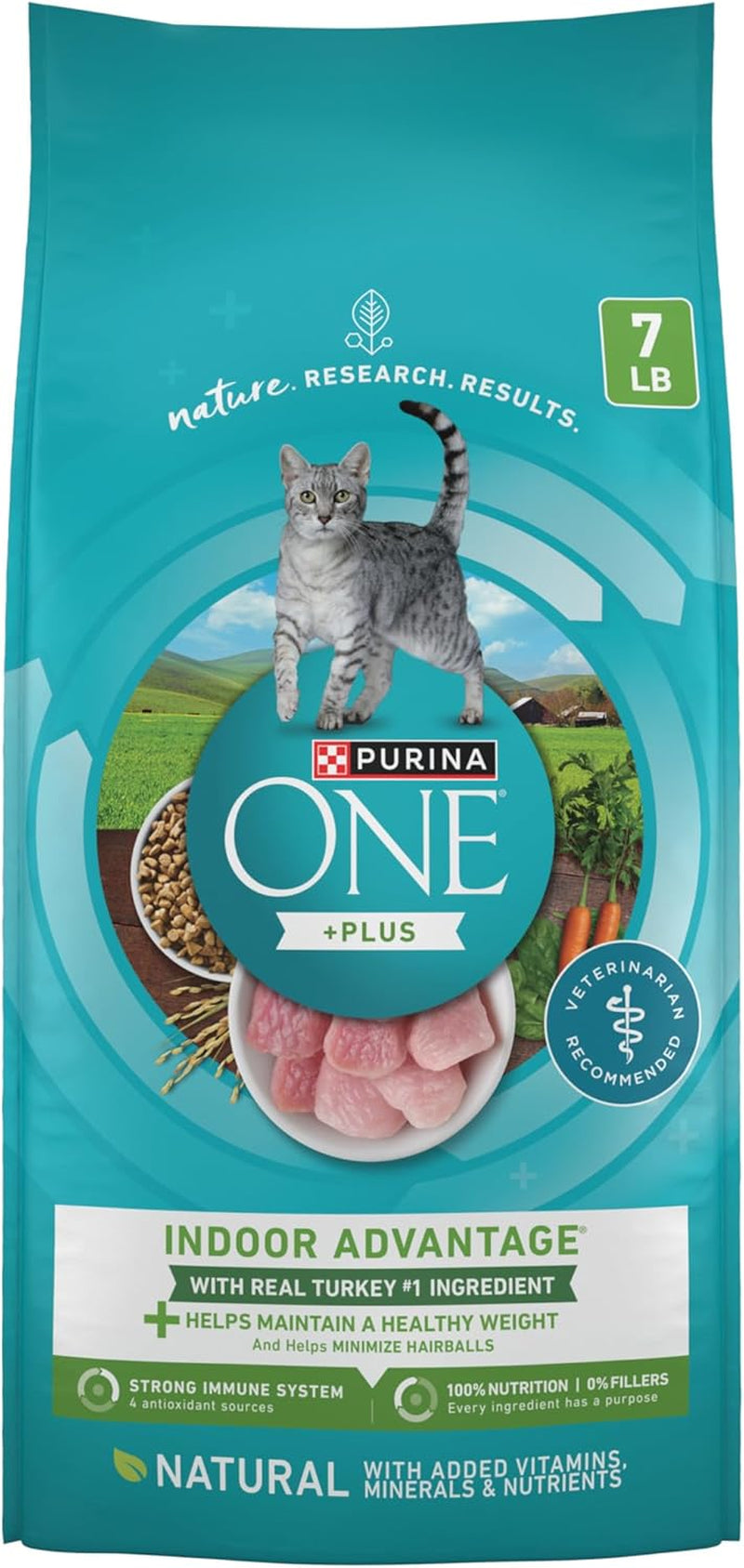 Natural, Low Fat, Weight Control, Indoor Dry Cat Food, +Plus Indoor Advantage - 7 Lb. Bag