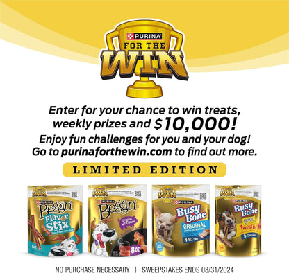 with Beggin’ Twist’D Mini Adult Dog Chew Bone Treats - 12 Ct. Pouch