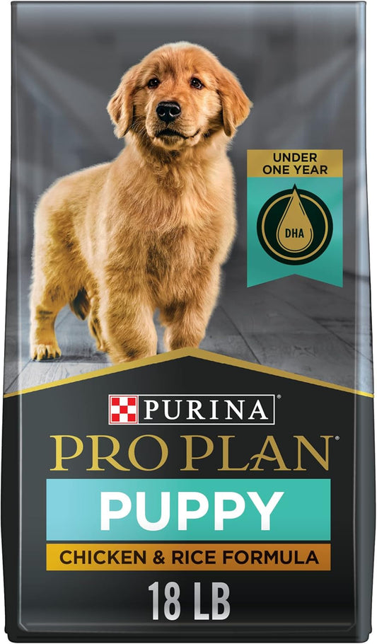 High Protein Dry Puppy Food, Chicken and Rice Formula - 18 Lb. Bag