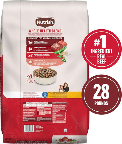 Dry Dog Food, Real Beef, Pea & Brown Rice Recipe Whole Health Blend for Adult Dogs, 28 Lb. Bag, Packaging May Vary (Rachael Ray)