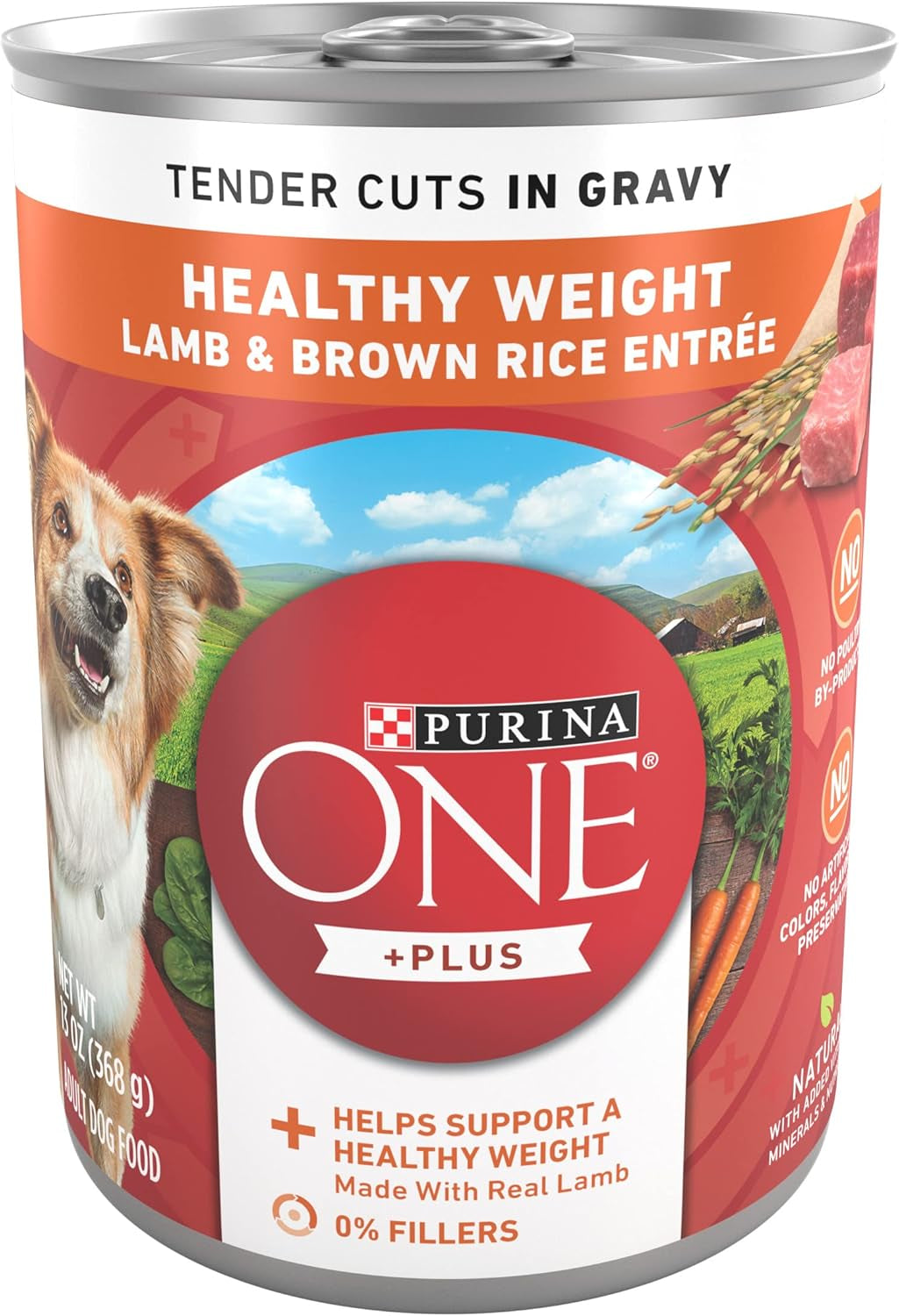 plus Tender Cuts in Gravy Healthy Weight Lamb and Brown Rice Entree in Wet Dog Food Gravy - (Pack of 12) 13 Oz. Cans