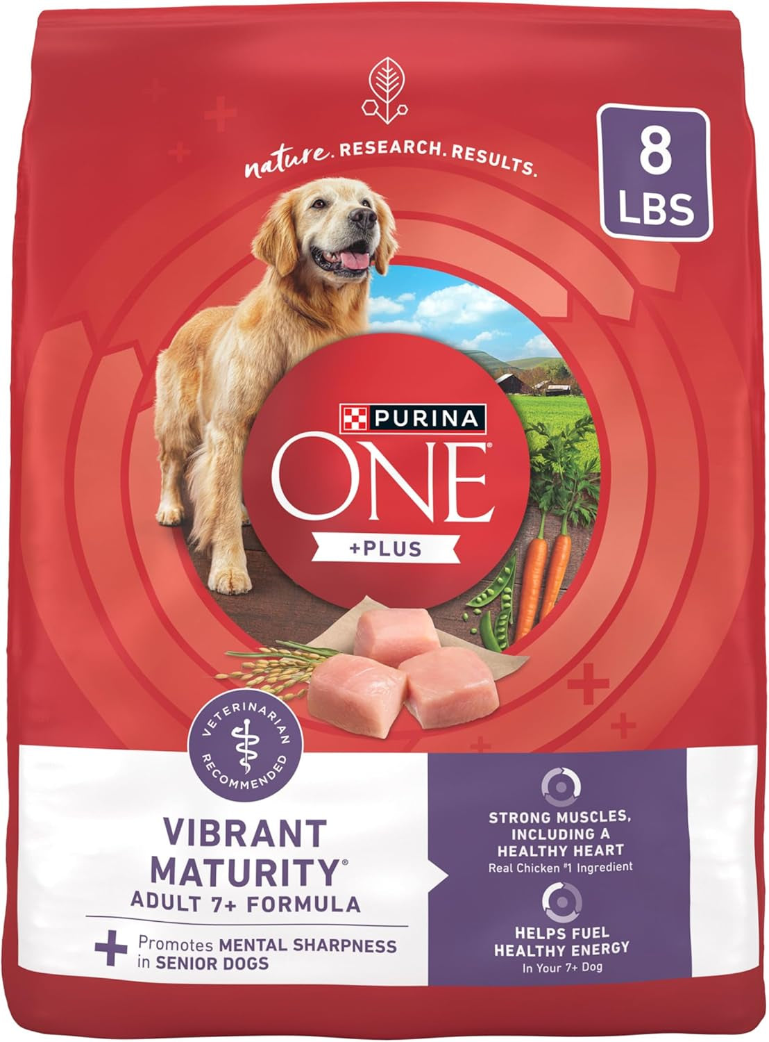 High Protein Dry Senior Dog Food plus Vibrant Maturity Adult 7 plus Formula - 16.5 Lb. Bag