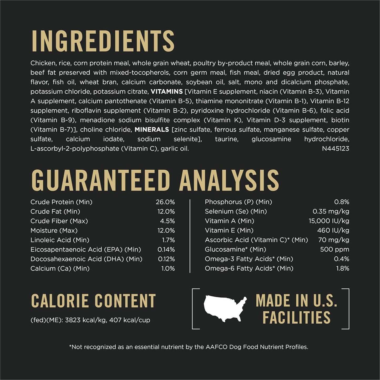 High Protein, Digestive Health Large Breed Dog Food Dry, Chicken and Rice Formula - 34 Lb. Bag